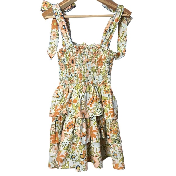 CLEOBELLA Tamara Mini Dress in Retro Floral 100% organic cotton SIZE SMALL - Picture 5 of 7